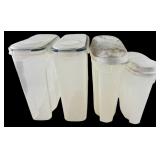 4 Mixed Plastic Pantry Storage Containers