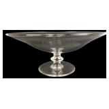 Clear Glass Footed Centerpiece Bowl