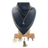 Mixed Lot Costume Jewelry Necklaces & Earrings