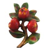 Chalkware Apple Branch Wall Plaque