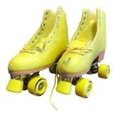 C7skates Yellow Quad Roller Skates Size 8