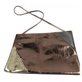 Metallic Color Block Envelope Shoulder Bag