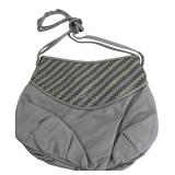 Kathy Taylor Gray Woven Chevron Handbag