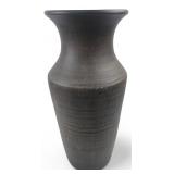 Large Mexican Dark Textured Ceramic Vase 19'H