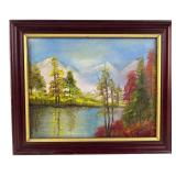 Gigi Signed Mountain Landscape Painting