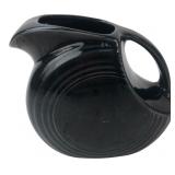 Fiesta Black Ceramic Disc Pitcher 7.25' H