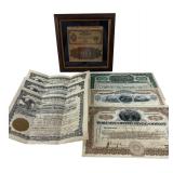 Mixed Lot of Vintage Stock Certificates and...