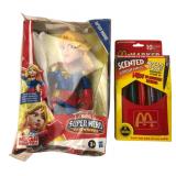 Hasbro Captain Marvel Figure & McDonald's Markers