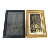 Framed Foil Architectural Artworks 5x7