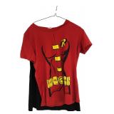 DC Comics Robin Costume T-Shirt w/ Cape Large