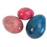 Set of 3 House of Goebel Italian Stone Eggs