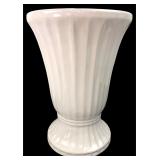 R.R.P. Co. Roseville Ohio White Fluted Vase 11'H