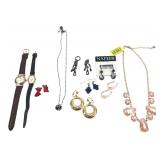 Mixed Costume Jewelry Lot Timex Napier