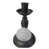 Italian Metal Candlestick & Boyd's Cap Lot