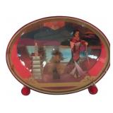 Vintage Japanese Geisha & Pagoda Diorama