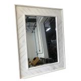 Belle Maison White Chevron Wall Mirror 30x40'