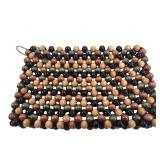 Wooden Beaded Zippered Coin Purse