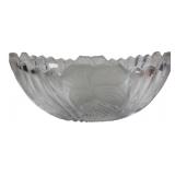 Clear Glass Frosted Floral Bowl