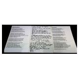 MC5 Dennis Thompson Laminated Lyric Cards
