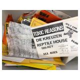 VTG Huge Tote of Local Detroit Band Flyers