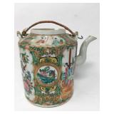 Vintage Hand Painted Porcelain Chinese Kettle