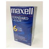 NEW Maxell VHS Tapes 6 Hours T-120
