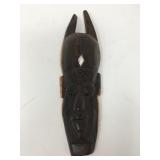 Vintage Hand Carved Wood Inlaid Folk Art
