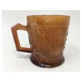 Imperial Marigold Robin Bird Glass Cup Mug