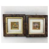 Vintage Miniature Foil Framed Art