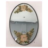 Vintage Pressed Flower Wall Mirror