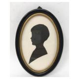 Vintage Cut Paper Silhouette Art Portrait