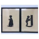 Antique Signed Silhouette Portrait Art