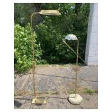 Vintage Adjustable Brass Lamps