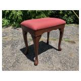 Vintage wood and upholstered Bench