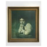 Vintage Edward Gross Girl In The Window Repro