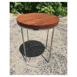 Mid-Century Modern Metal & Wood Side Table