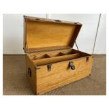 Handcrafted Solid Wood Tool Storage Trunk