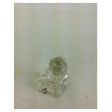 Glass dog paperweight