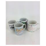 Coffee/tea mugs- lot of 4