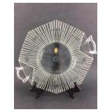 Cut glass serving platter