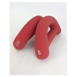 Pair of 5 pound weights-Bally Total Fitness