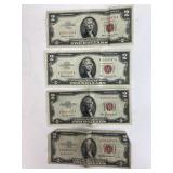Vintage 2 Dollar Bills