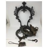 Antique Bradley & Hubbard Hanging Oil Lamp Parts