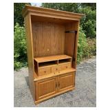Large Wooden Entertainment Cabinet- No Doors