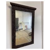 Antique Embossed 10 on Wood Mirror
