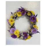 Artificial Flower Wreath 22" Diam