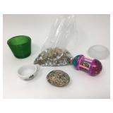 Treasure Lot Glass Votives Gems Rock Tea Cup