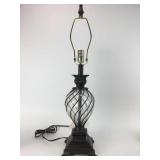 Glass and Metal Table Lamp