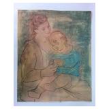 Vintage Picasso "Mother and Child" Art Print