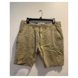 Mens Khaki Shorts Size 33 Slim Fit